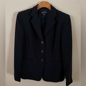 Jones New York Women's Classic Black Suit Jacket With 3 Buttons On Front